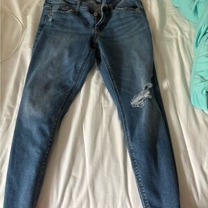 Old Navy Distressed Blue Skinny Jeans